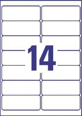 Avery J8163 white label 14 per sheet