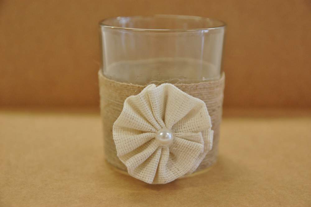 Rustic Open Glass Jar
