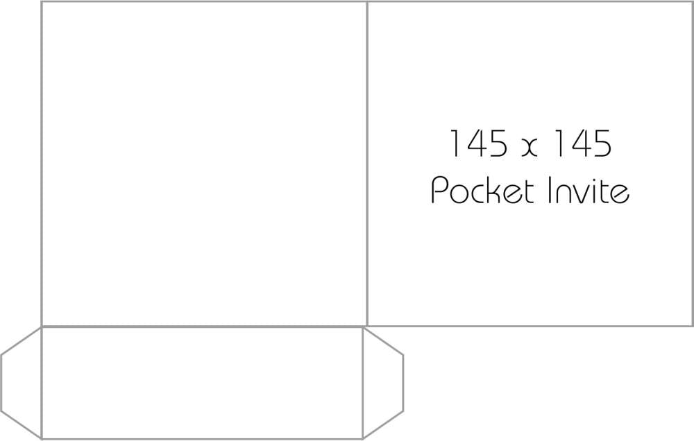 145 x 145 Pocket Invitation