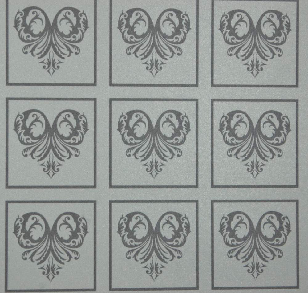 Athena Hearts Silver Metallic Paper - 8 SHEET BULK PACK