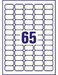 Avery J8651 - white label 65 per sheet