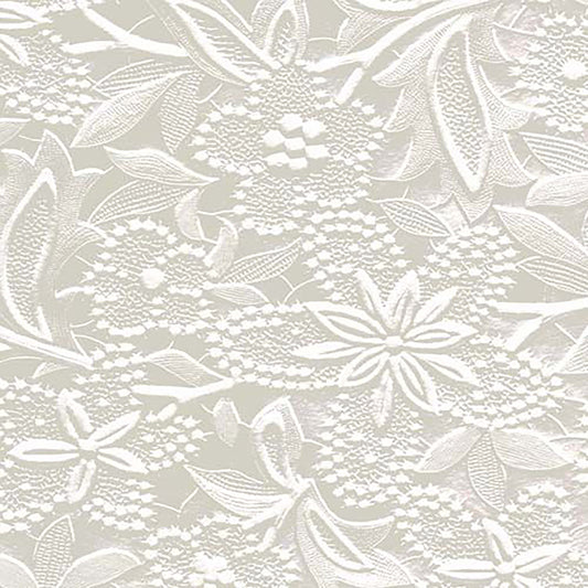 Bloom Cotton White Embossed Paper
