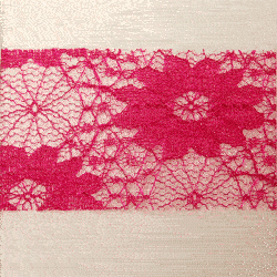 Hot Pink Cut Edge Lace