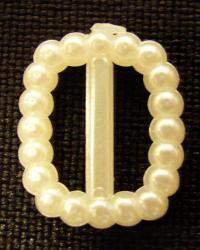 Cream Rectangle Pearl Buckles