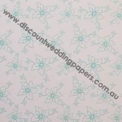 Floral Bloom Metallic-Aqua-Metallic Paper