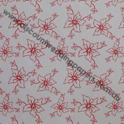 Floral Bloom Metallic-Red-Paper