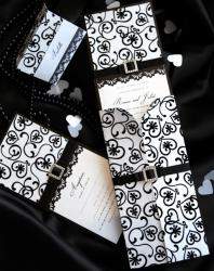 Juliet Black Flocked Paper 5 Pack