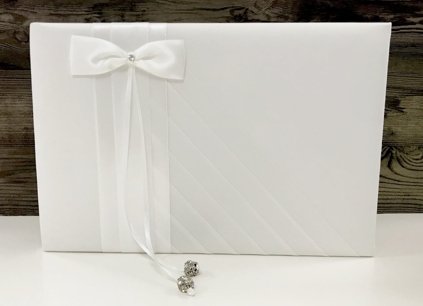 Ribbon & Bow Diamante Guest Book