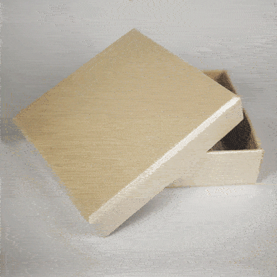 Ivory Pearl Textured Flat Box