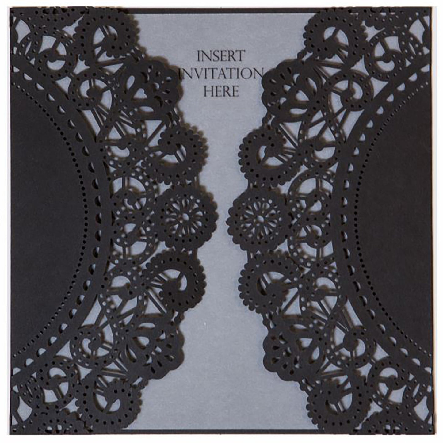 Lasercut Doily Wallet - Black