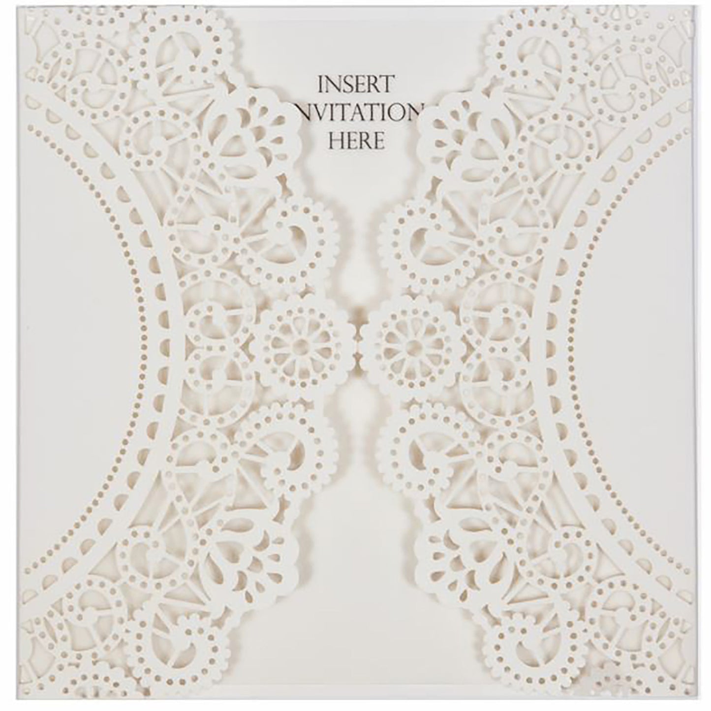 Lasercut Doily Wallet - White