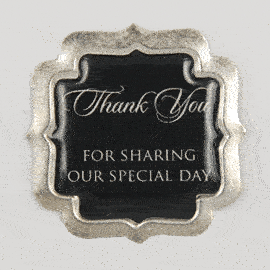 Prestige Plaque - Black "Thank you"