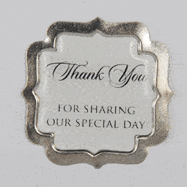 Prestige Plaque - White "Thank you"