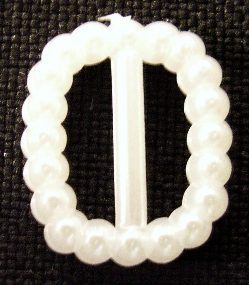 White Pearl Rectangle Buckle